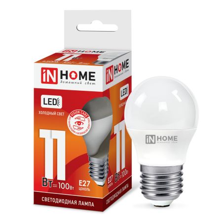 E27 bec LED 11W 6500 K albă C37 IN HOME