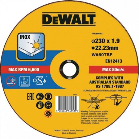 230*1.9X22.23MM disc metal/inox Dewalt