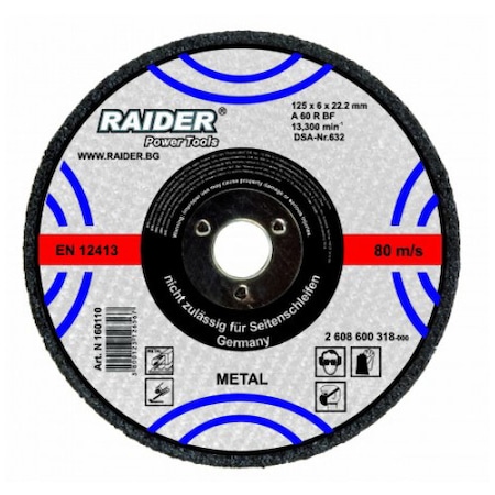DISC METAL 125x1.6x22,2mm RAIDER