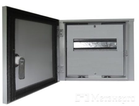 Металлический шкаф 16 модулей серый метал Enext
