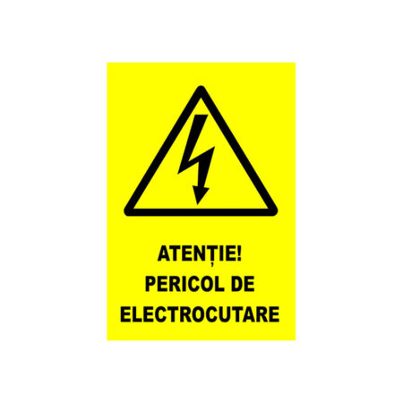 AUTOCOLANT PERICOL DE ELECTROCUTARE 50x50mm