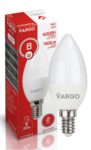 Bec LED C37 8W 6000 К E14 albă Vargo