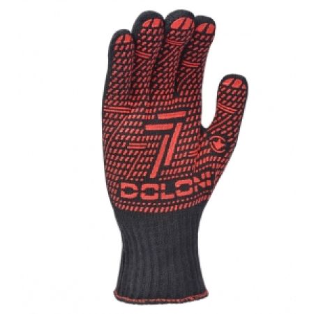 MANUSI STANDART NEGRE CU INSERTII PVC ROSII DOLONI