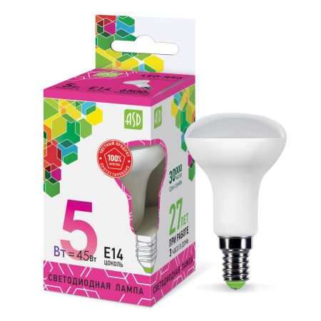 Светодиодная лампа Р50 5 В 6500 K E14 белый АСД