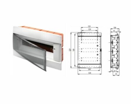 TABLOU ELECTRIC INCORPORABIL DECORATIV GEWISS 12 MODULE WHITE