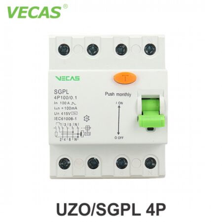 Диференциальный автоматический выключатель 63A 4P Vecas