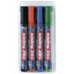 Set marker permanent negru/Albastru/Roșu/Verde 3mm Rexant