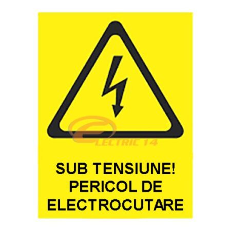 AUTOCOLANT PERICOL DE ELECTROCUTARE 8.5*8.5 CM