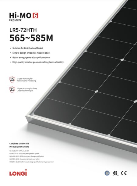 PANOU SOLAR 585W LONGI PROMO