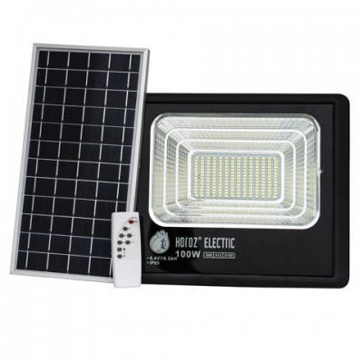 Proiector led cu panou solar 100W IP65 Horoz