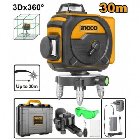 NIVELA LASER MULTI-LINIE 3Dx360 30M VERDE INGCO