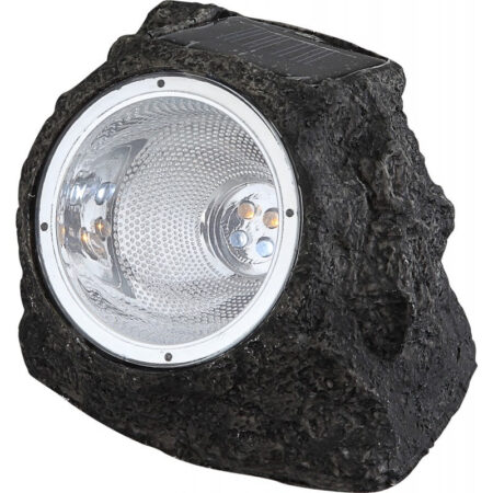 LAMPA SOLARA PIATRA LED NEAGRA