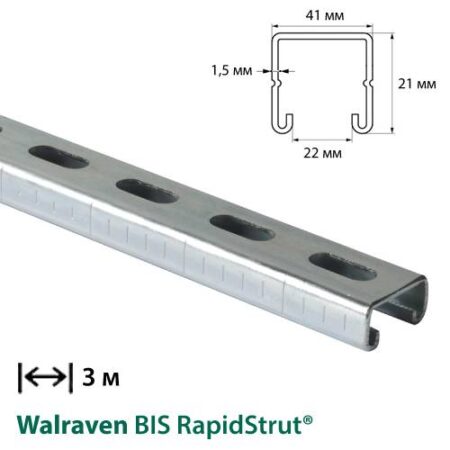 PROFIL ZINCAT TIP C 41*21mm L-3m (PENTRU PANOURI SOLARE)