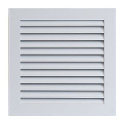 Grilaj de ventilare cu sită alb plastic 295x160mm Ventika