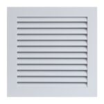 Grilaj de ventilare cu sită alb plastic 250x250mm Ventika