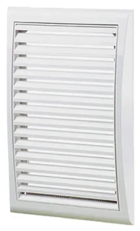 Grilaj de ventilare cu sită alb plastic 143*298*18 mm Ventika