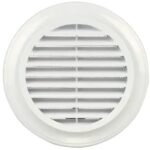 Grilaj de ventilare cu sită alb plastic Ventika