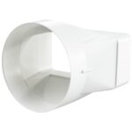 Conector de aeroduct alb plastic 55 x 110 x 100 mm Ventika