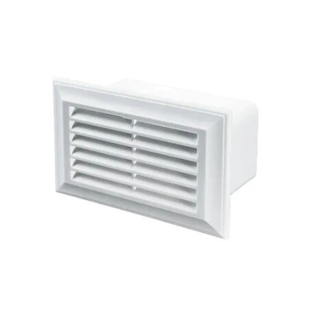 Grilaj de ventilare cu sită alb plastic 60 x 204 mm Ventika