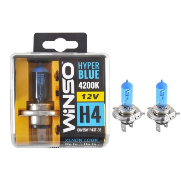 LAMPA WINSO H4 12V 60/55W 4200K SET HYPER BLUE