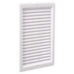 Grilaj de ventilare cu sită alb plastic 173*248*18mm Ventika