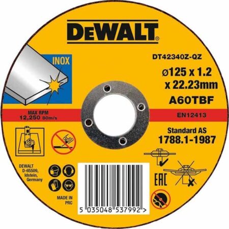 125*1.2X22.23MM disc metal/inox Dewalt