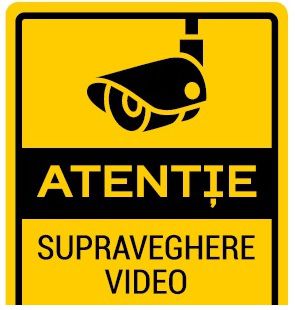 Autocolant A3 supraveghere video