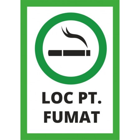 Autocolant 10x10cm loc pentru fumat