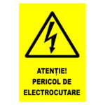 Autocolant 210*296 pericol de electrocutare