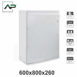 Dulap de distributie 600 x 800 x260 mm IP65 sur abs