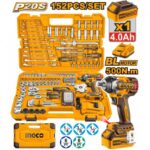 MASINA DE INSURUBAT CU ACUM. 1X4.0AH+SET CHEI COMBINATE 152B INGCO
