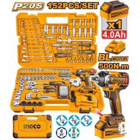 MASINA DE INSURUBAT CU ACUM. 1X4.0AH+SET CHEI COMBINATE 152B INGCO