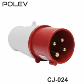 Вилка силовая 32A ИП44 3P+PE 380B Vecas