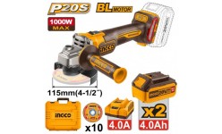 POLIZOR UNGHIULAR 115MM CU ACUM 2X4.0AH 1000W INDUSTRIAL INGCO