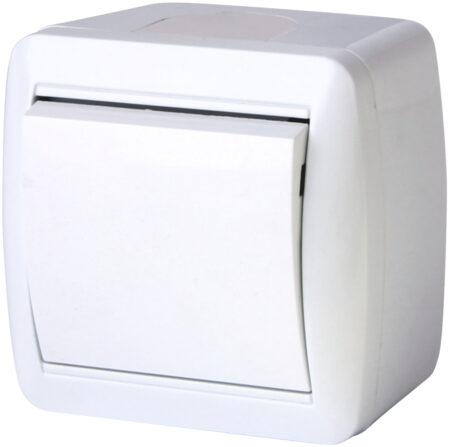 Întrerupător unitar aparent alb 10A IP44 220V Enext