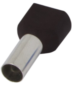 Изолированный наконечник черный 2*6MM2 Enext