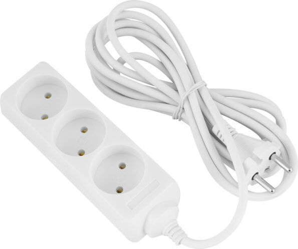 Удлинитель с 3 розетками 3m 16A 2х0,75mm² 220V Enext