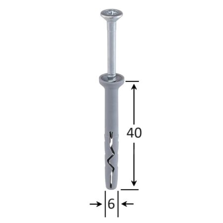DIBLU CU SURUB 6x40mm SM (200buc) LIDER