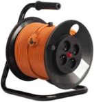 Удлинитель на катушке 4 гнезда oранжевый 40m 220V 16A 3х2,5 mm² 220V Bachmann