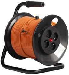 Prelungitor pe tambur 4 prize portocaliu 40m 220V 16A 3х2,5 mm² 220V Bachmann