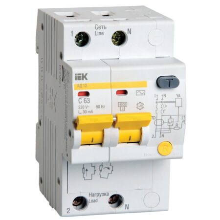INTRERUPATOR DIFERENTIAL UZO/SGPL 2P 63A 30mA 6kA TIP AC, VECAS