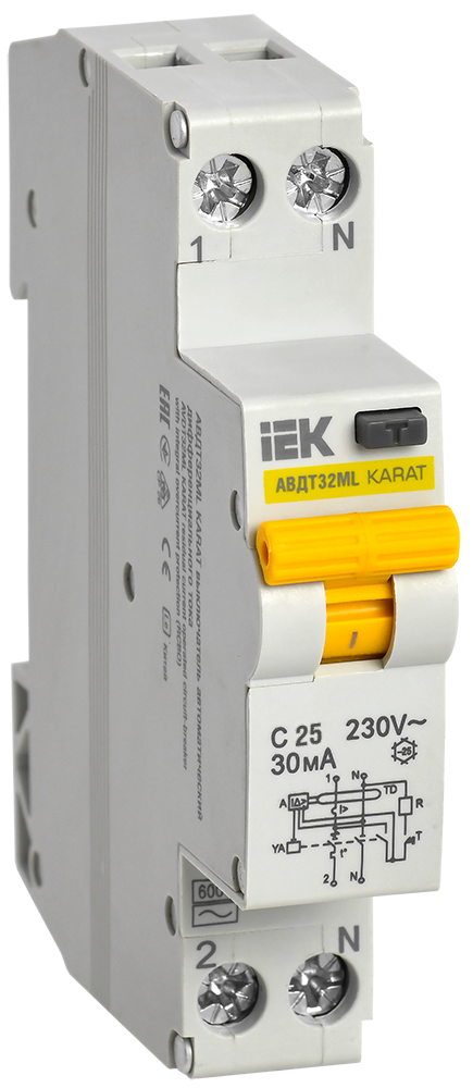 INTRERUPATOR AUTOMAT DIF. AVDT 32ML C16 30MA IEK