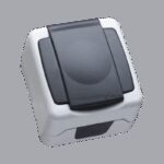 Priză cu capac gri aparentă 16A IP44 220V nemliyer Makel