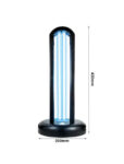 Lampa LED UV+OZONE 38W neagră cu ctrl/timer 220V LUMINA LED