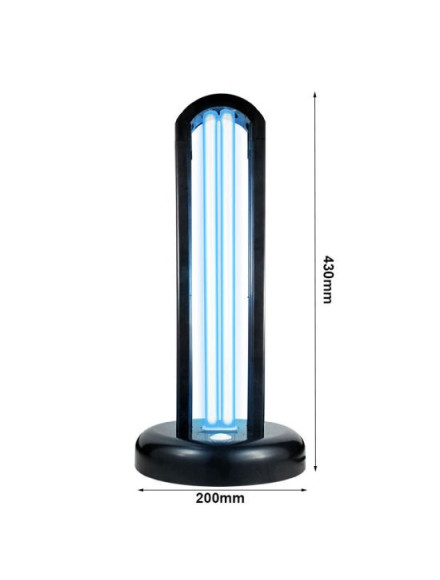 Лампа LED UV+OZONE 38В черная с контроллером и таймером 220V LUMINA LED