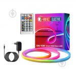 Set bandă neon 10W RGB 220V 200 lm/m 60 led/m IP65 5m Horoz
