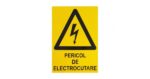 Autocolant 13x13cm pericol de electrocutare
