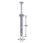 DIBLU CU SURUB 6x40mm SM (200buc) LIDER