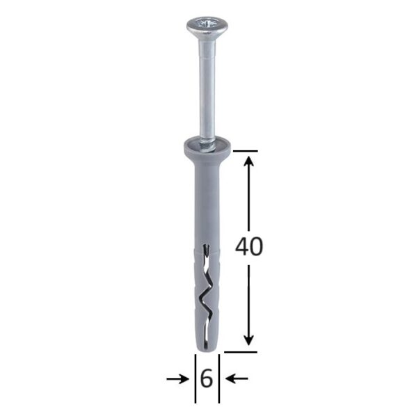 DIBLU CU SURUB 6x40mm SM (200buc) LIDER
