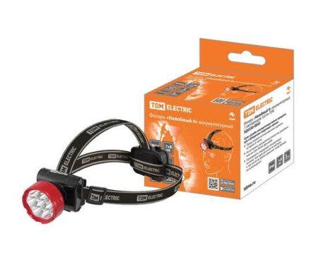 Lanternă pe cap led 1,5W 5500K neagră IP44 plastic TDM